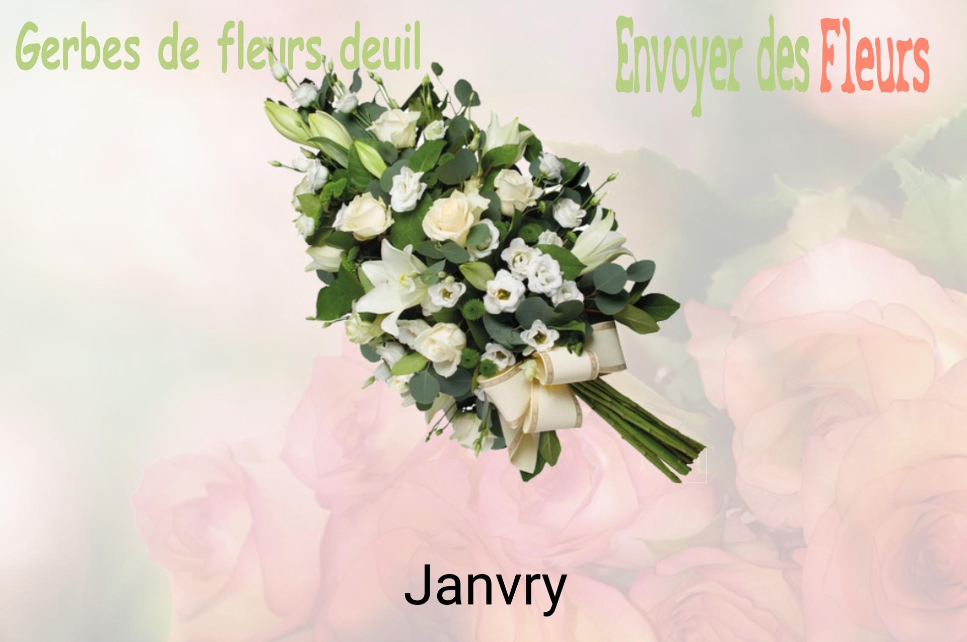Gerbe de fleurs de deuil livrée à Janvry